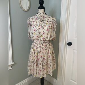 Current Air Floral Dress | Cream | Size Small | Elastic Waist | Like New